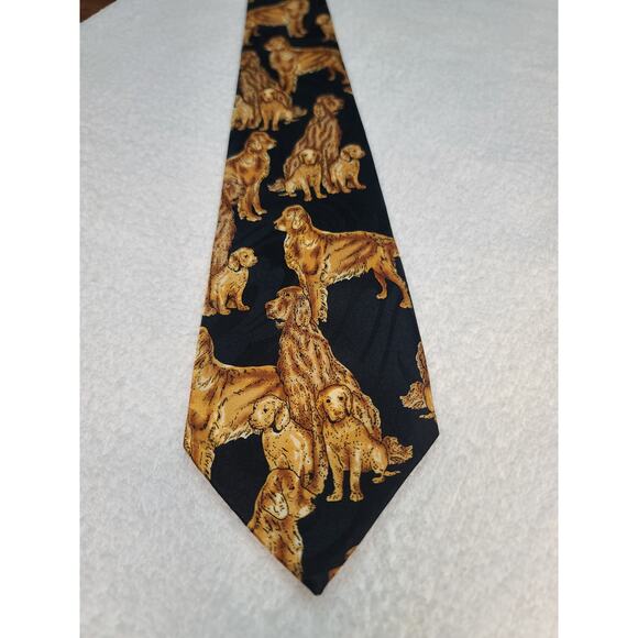 Steven Harris hand made golden retriever puppy dog tie - Picture 3 of 5